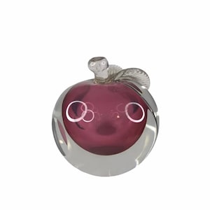 Vintage Blown Art Glass Apple Paperweight