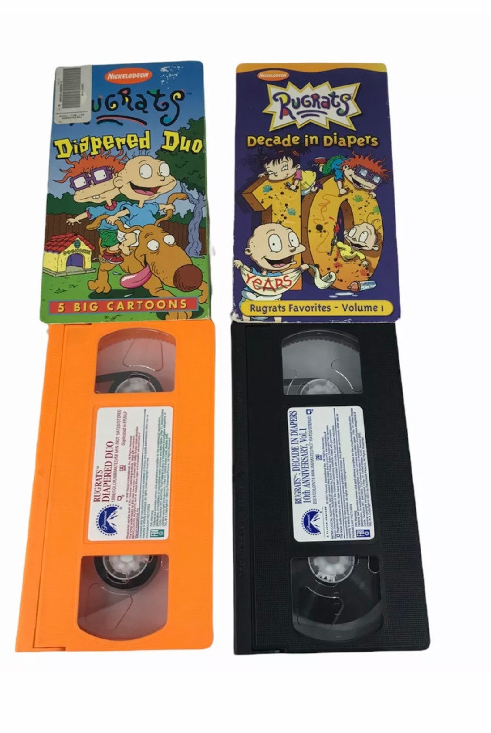 Rugrats Decade in Diapers Vol 1 & Diapered Duo VHS Lot of 2 Etsy Israel