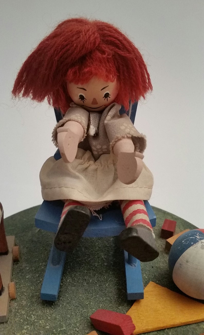 Vintage 1971 Raggedy Ann music box The BobbsMerrill Co.INC. Etsy