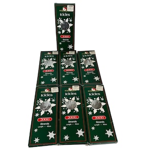 Lot Of 7 Packs - NOS Kurt S. Adler Icicles - 2000 Strands Silver  Tinsel