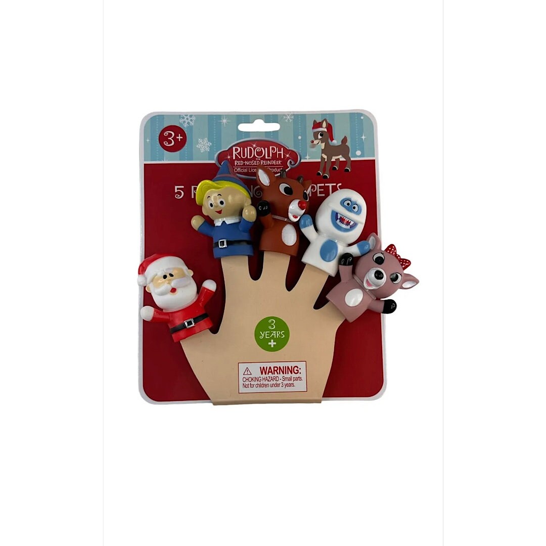 Rudolph The Red-nosed Reindeer Finger Puppets - Christmas - 5pc