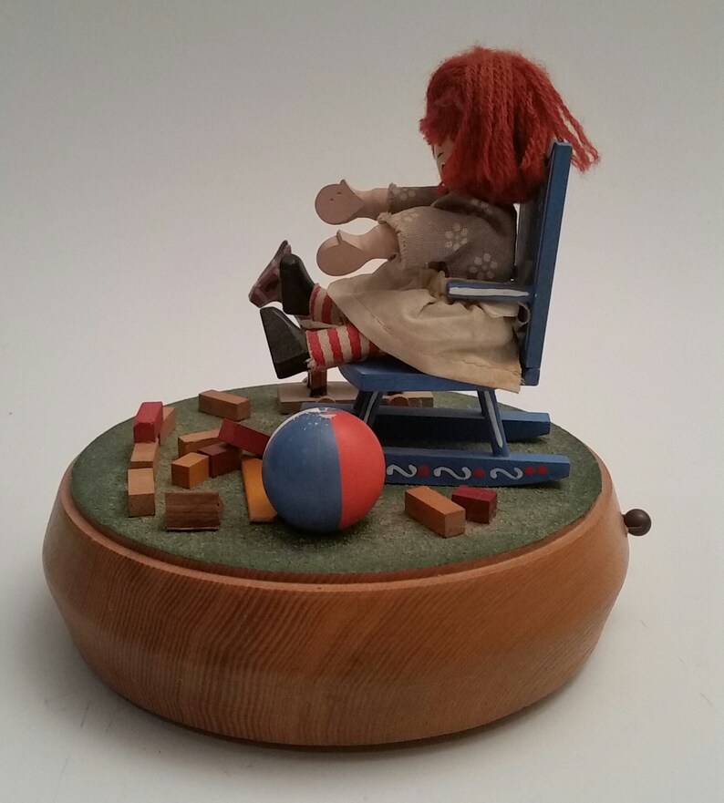 Vintage 1971 Raggedy Ann music box The BobbsMerrill Co.INC. Etsy