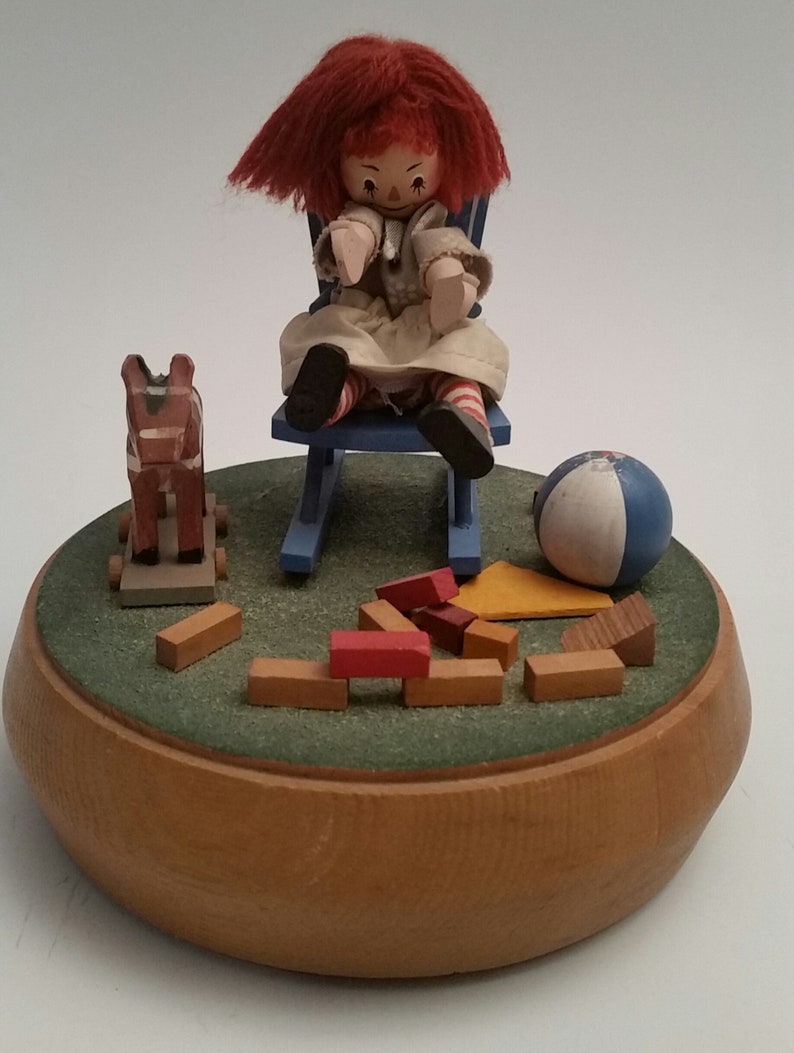 Vintage 1971 Raggedy Ann music box The BobbsMerrill Co.INC. Etsy