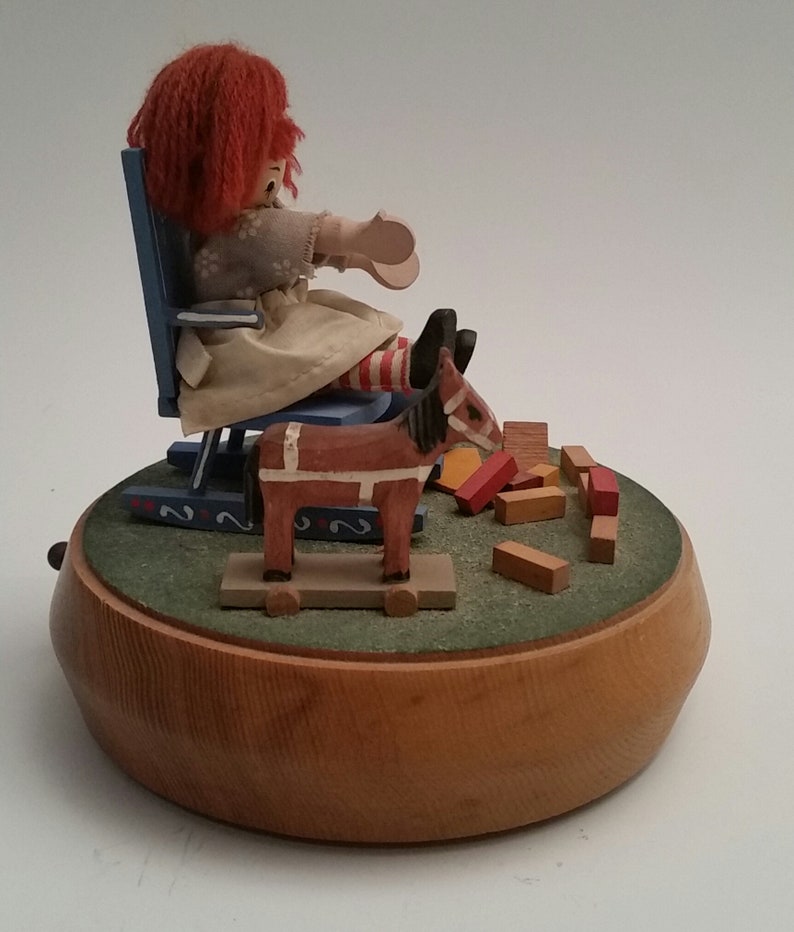 Vintage 1971 Raggedy Ann music box The BobbsMerrill Co.INC. Etsy