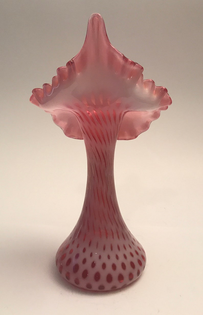 Glass Fenton tulip vase Etsy