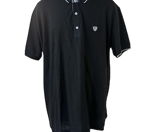 Emporio Armani EA7 Mens Black Cotton Authentic Polo Shirt Size XXL