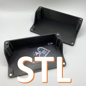 STL 3D Druck Datei für: Jumbo Karten (3" x 5"") 3D gedruckte magnetische Deck Box und Tray für Magic the Gathering, Warhammer und mehr