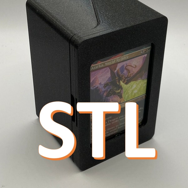 STL 3D Print File: The Deck Box and Trays Designs (Original, Clean, and Accented) - Magic the Gathering EDH Commander - Pokémon - Yu-Gi-Oh