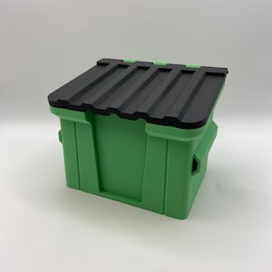 De DUMPSTER-doos en -trays - Magic the Gathering EDH Commander 3D-geprinte magnetische dekdoos en -lade