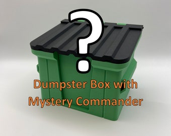 MYSTERY Commander DUMPSTER Box and Trays - Magic the Gathering EDH Commander 3D Printed Magnetic Deck Box and Tray