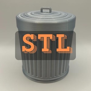 STL 3D-utskriftsfil för: Metallic Trash Can-leklådan - Magic the Gathering, EDH Commander, Pokémon, 3D-utskriven gängad leklåda