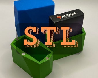 STL 3D Print files for: The Crystal Box STD- Magic the Gathering Standard Format Cards 3D Printed Magnetic Deck Box