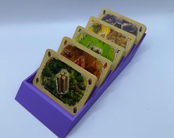 Catan Card Tray - Low Profile for easy storage and use for your favorite board game