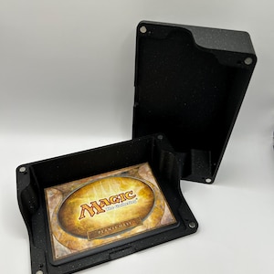 Jumbokaarten breed (3,5 x 5 inch) 3D-geprinte magnetische deckbox en lade voor Magic the Gathering Planechase, Warhammer en meer