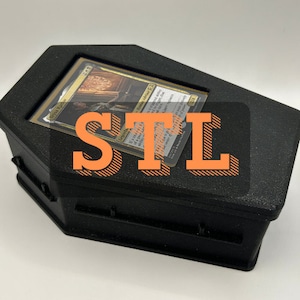 Fichier d'impression 3D : Coffin Deck Box - Boîte pour cartes avec rangement pour dés pour contenir des dés de taille standard pour MTG, Pokémon, Yu-Gi-Oh