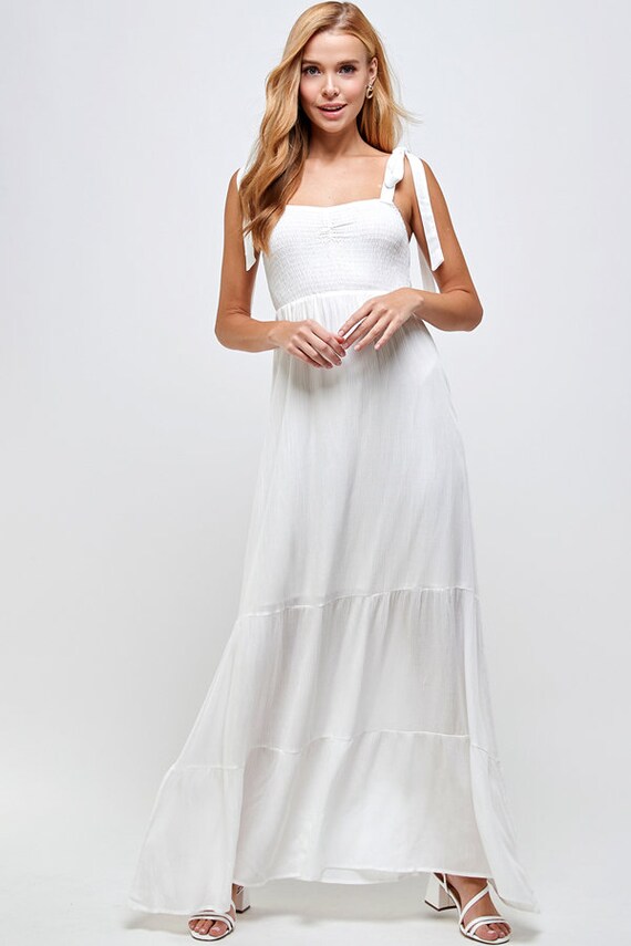 chinese dress ladies Elaine Chiffon Beaded Maxi Dress - Sky Blue main image 1