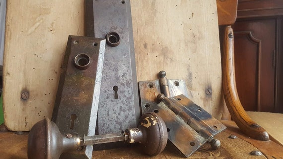 Vintage Brass Door Hardware Hinges Knobs Pulls And Plates Etsy