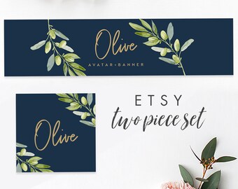 Branding Set Premade Etsy Set Etsy Shop Branding Forrest Etsy Banner /& Avatar Template INSTANT DOWNLOAD Templett Leaves Editable Banner