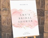 Bridal Shower Welcome Sign INSTANT DOWNLOAD Poster, Portrait, Templett, Printable, Instant Download, Welcome to the bridal shower, blush