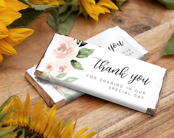 Étiquette de barre de chocolat de mariage TÉLÉCHARGEMENT IMMÉDIAT Emballage de barre chocolatée, Hershey, Aldi, Templett, imprimable, téléchargement immédiat, merci d'être venu