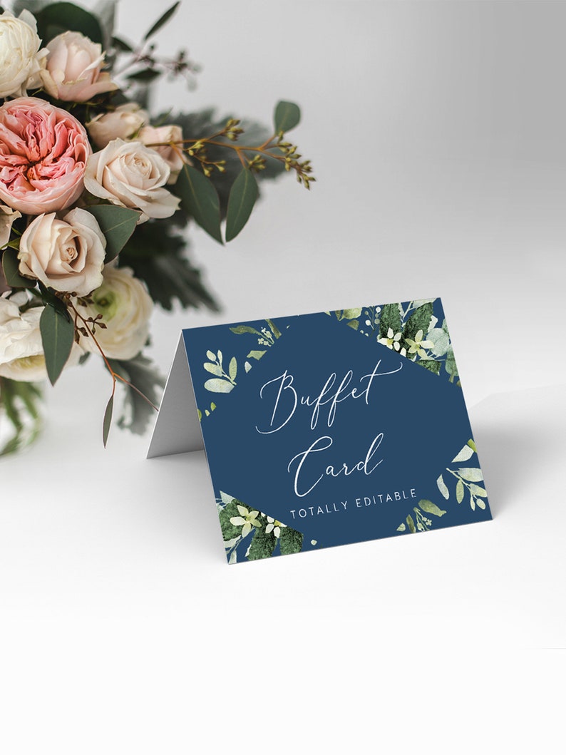 Templett Totally editable Food Tent Buffet Card Template INSNTANT