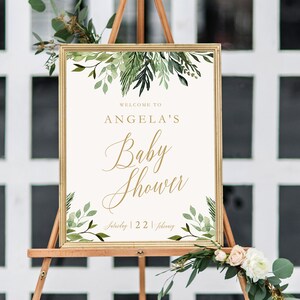 Printable Stationary Brunch large Baby Sprinkle Baby Shower Welcome Sign INSTANT DOWNLOAD Poster Templett Portrait Instant Download