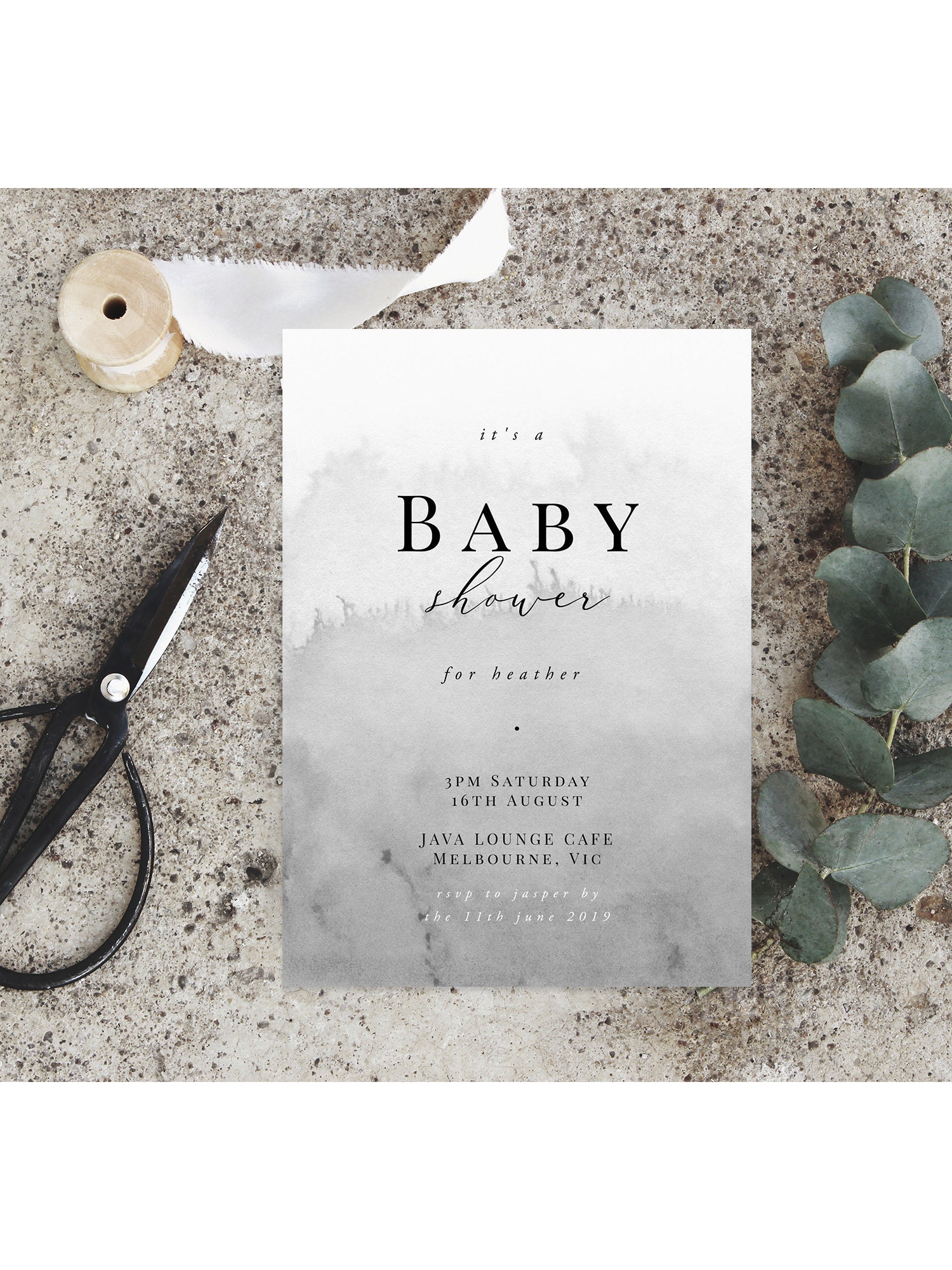 Ombre Baby Shower Invitation Instant Download Editable Pdf Etsy Ireland