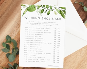 Juego de zapatos de boda DESCARGA INSTANTE Juego de bodas, Dijo que ella dijo, El juego de zapatos, Ducha de parejas de bodas nupciales, Juegos de bodas divertidos, frondoso