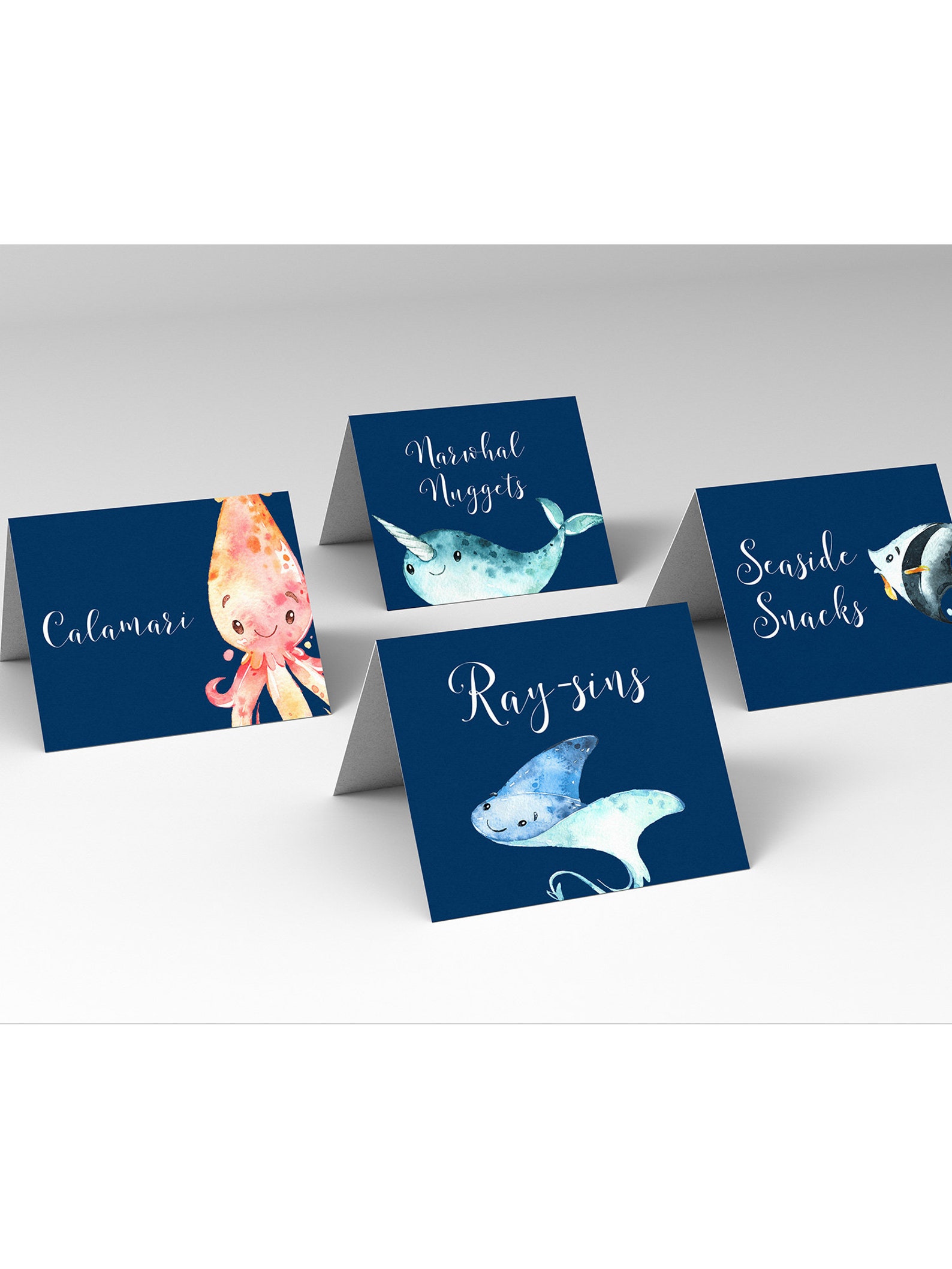 Ocean Food Tent Card INSTANT DOWNLOAD Food Table Labels DIY Etsy