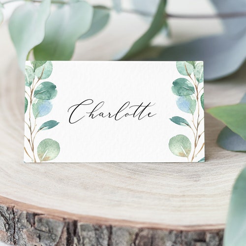 Place Cards Printable INSTANT DOWNLOAD Wedding Name Cards - Etsy