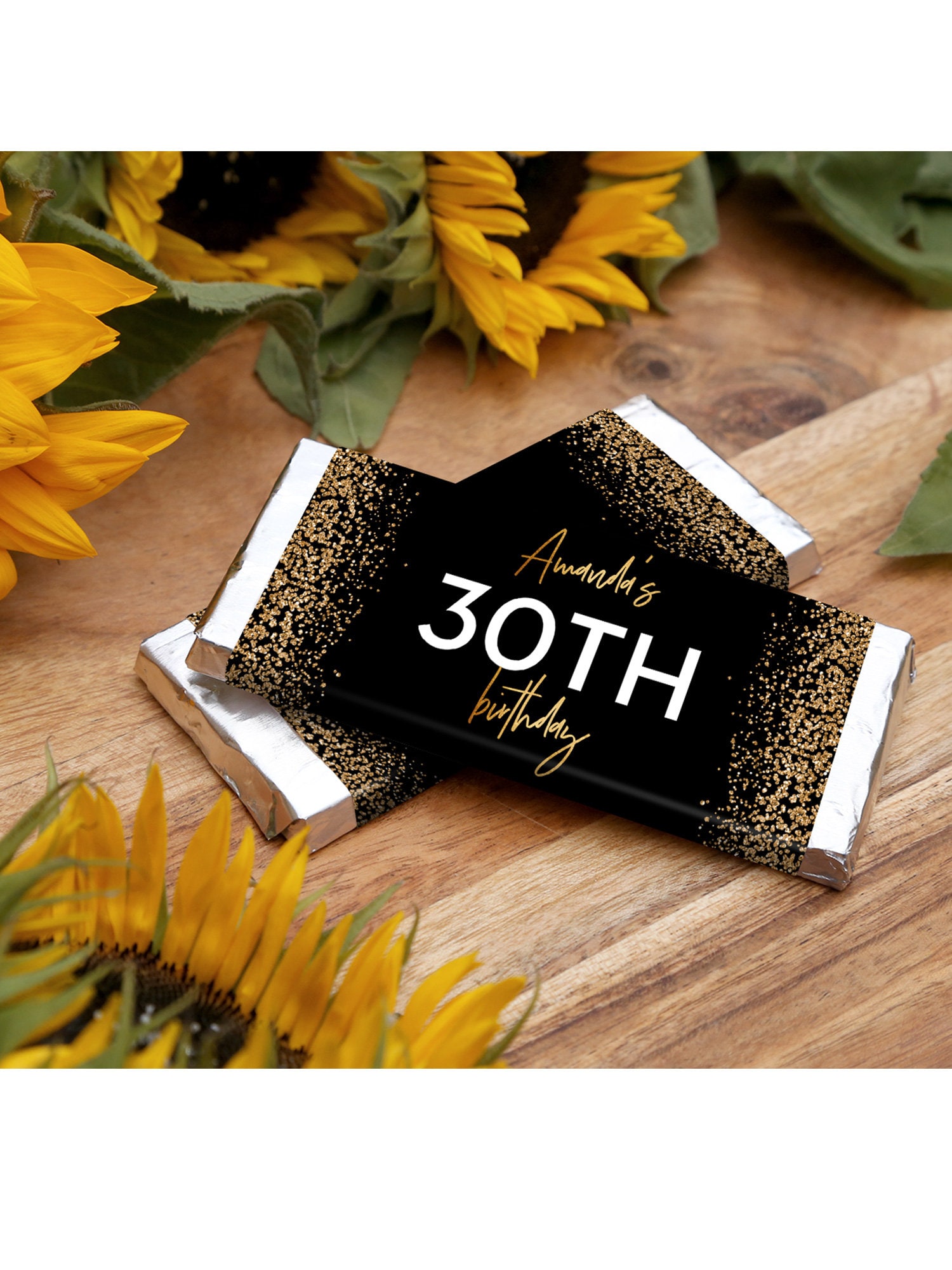 30th Birthday Chocolate Bar Label INSTANT DOWNLOAD Candy Bar