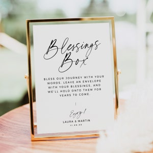 Blessing Box Well Wishes Hochzeit Schild, Instant Download, Worte des Rats, Brautparty, Junggesellinnenabschied, Junggesellinnenabschied, Brunch, 5x7 8x10 - BAS01