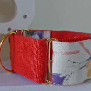 Martingale  collar - Greyhound -  Handmade - Collar para Galgo - Cotton - Adjustable antiscape