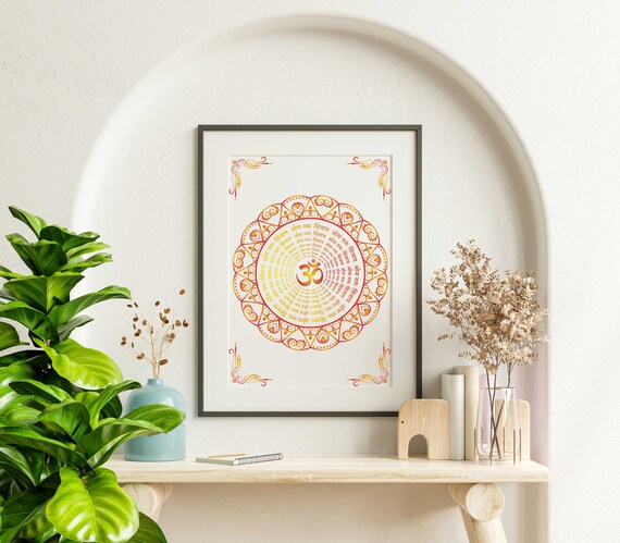 Shloka Wall Print Sanskrit Shloka Wall Print English The Gayatri Mantra ...