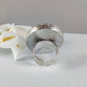 Bague tendance rubis zoisite : anneau plaqué argent réglable image 6