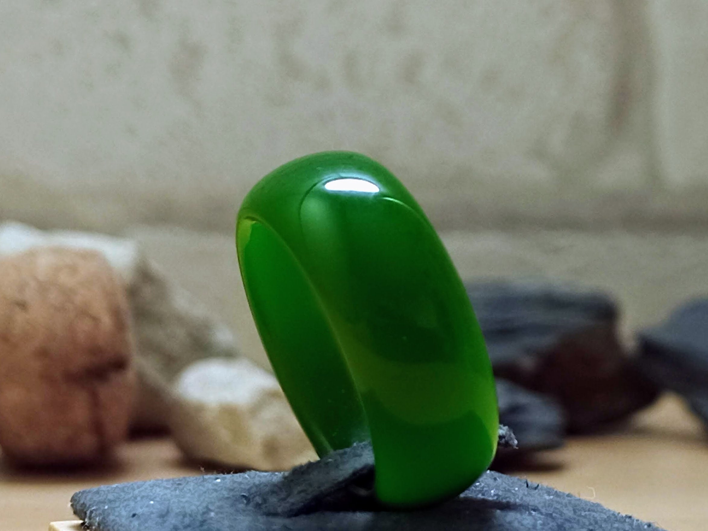 Green Jade Ring Hetian Jade Stone Ring Green Chinese Jade Etsy UK