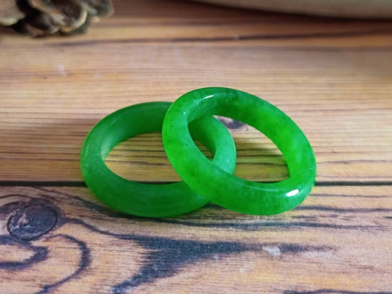 Anillo de jade / Banda de anillo de jade verde Anillo chino - Etsy México