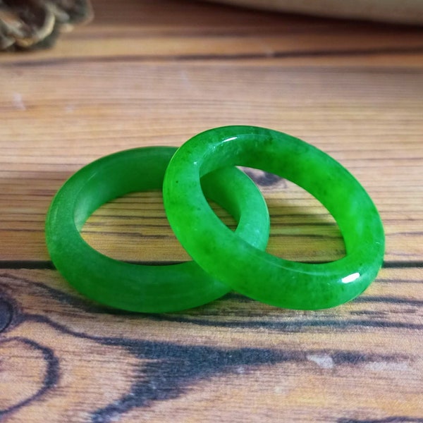 Jade Ring | Grüne Jade Ringschiene | Chinesischer Ring | Jade Ring für Frauen