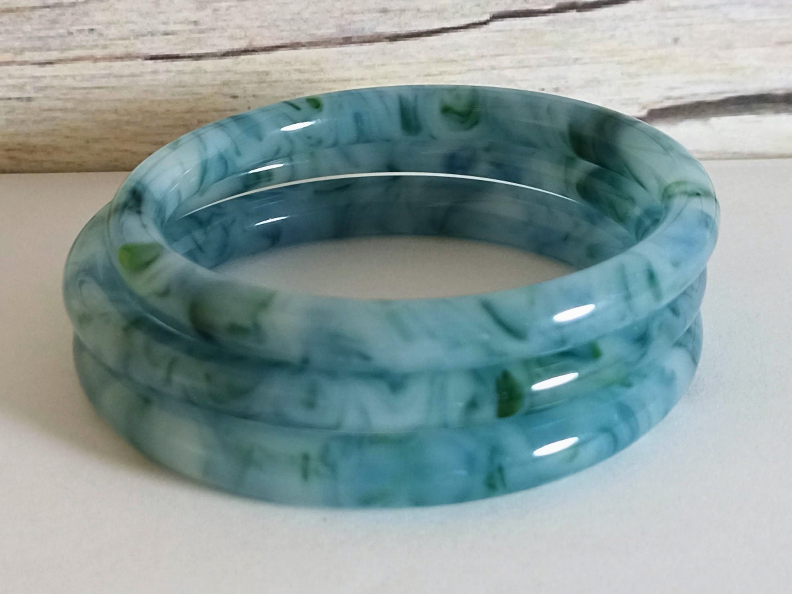 Blue Jade bangle Chinese Jade bangle Solid Jade bangle Etsy