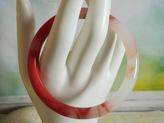 Red jade shop bangle bracelet