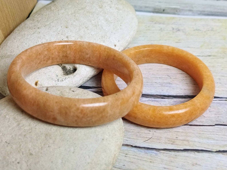 Orange Jade Bangle Solid Jade Bangle Chinese Bangle Etsy UK
