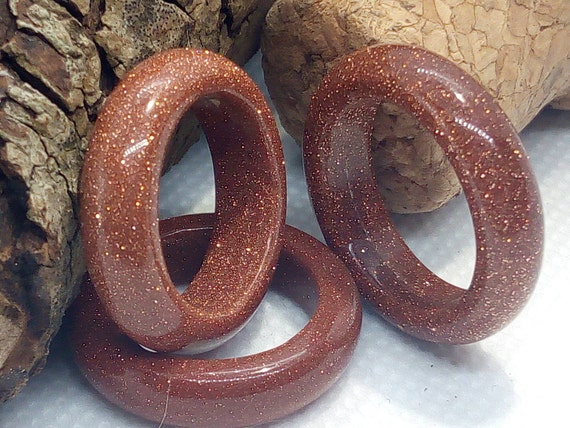 Red Goldstone Ring Red Sand Stone Ring Sparkly Red Ring Red Stone