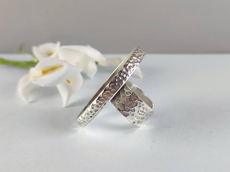 Bague tendance rubis zoisite : anneau plaqué argent réglable image 7