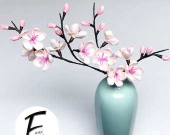 DIY Paper Flower Kit:  Cherry Blossom | Set of 1 Branch | Gift For Loved One | Home Decor | Kid Friendly Craft Kit