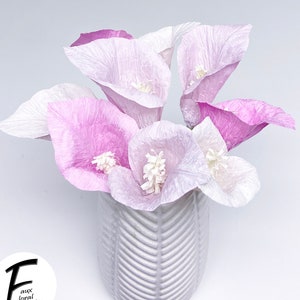 DIY Paper Flower Kit:  Calla Lily Bouquet（3 Colors）| Set of 9 Flowers | Gift For Loved One | Home Decor | Kid Friendly Craft Kit