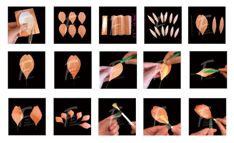 DIY Paper Flower Kit: Tulip Bouquet（5 Colors）| Set of 10 Flowers | Gift For Loved One | Home Decor | Kid Friendly Craft Kit image 6
