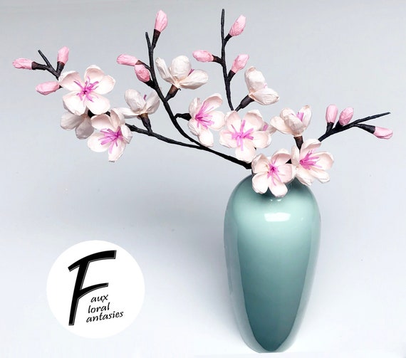 DIY Paper Flower Kit:  Cherry Blossom | Set of 1 Branch | Gift For Loved One | Home Decor | Kid Friendly Craft Kit