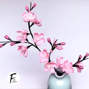 DIY Paper Flower Kit: Cherry Blossom | Set of 1 Branch | Gift For Loved One | Home Decor | Kid Friendly Craft Kit image 4
