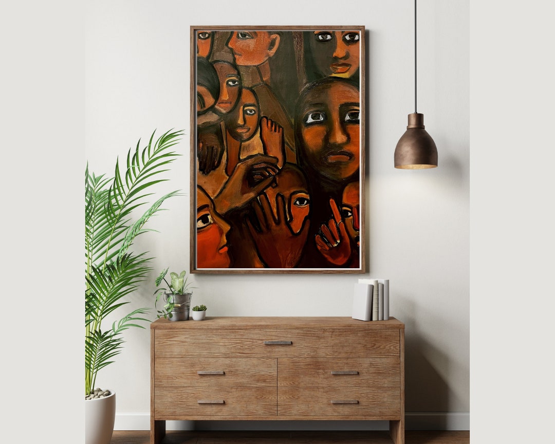 Indian Folk Art Canvas Print: Modern Desi Wall Decor - Etsy