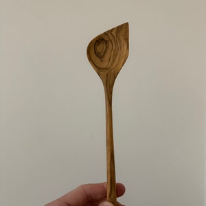 Olive Wood SPOON & SPATULA All in One Olive Tree Crafted.